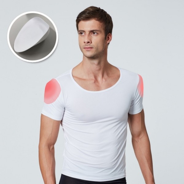 엑시오코리아,남자 어깨뽕 숄더티 어깨 보정속옷 패드삽입형